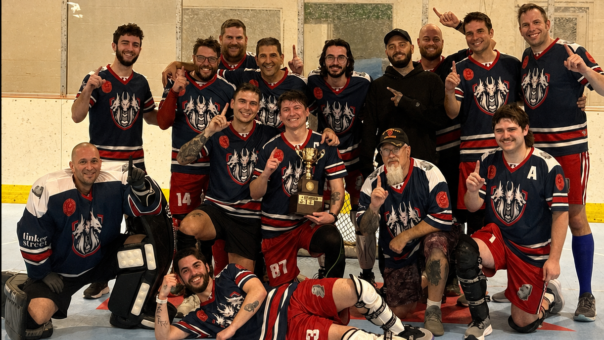 IBHA players gathered on the rink