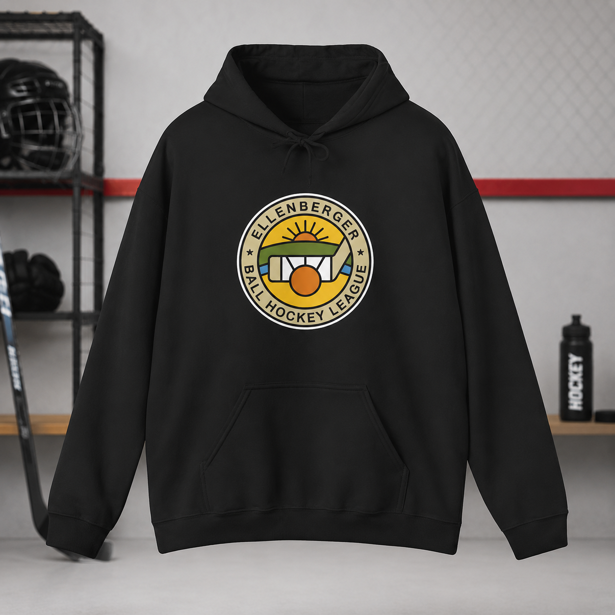 Cream Indiana Ball Hockey jersey with cursive Indiana lettering